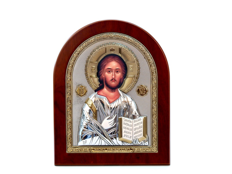 Jesus Christ Almighty - Arch, Painted Print, Silver-Plating, Solid Wood, Uncovered, Unencrusted 2.60x82mm