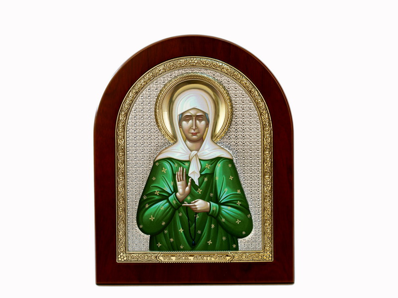 St. Matrona Of Moscow - Arch, Painted Print, Solid Wood, Uncovered, Unencrusted 5.71x176mm