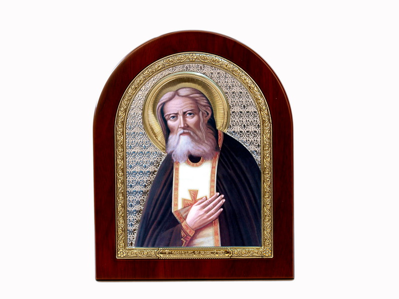 St. Seraphim Of Sarov - Arch, Painted Print, Solid Wood, Uncovered, Unencrusted 9.76x292mm
