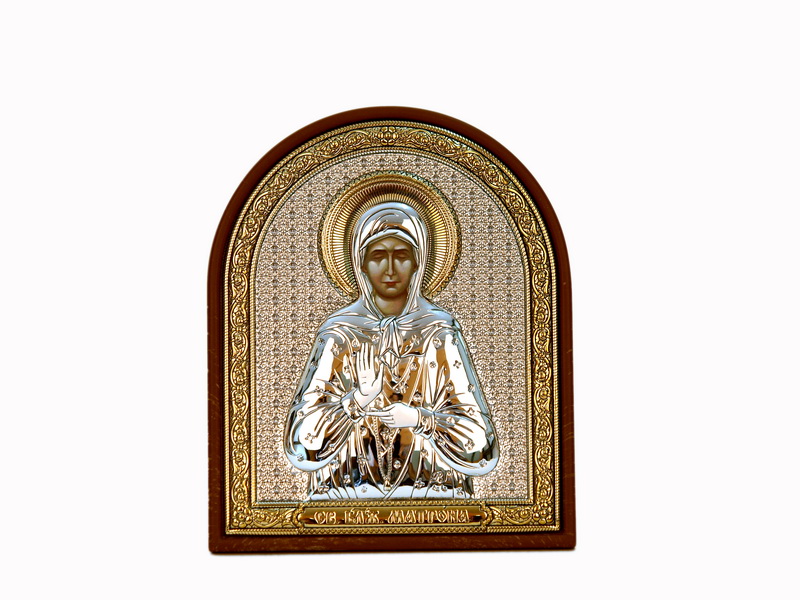 St. Matrona Of Moscow - Arch, Painted Print, Silver-Plating, Textured Plastic, Uncovered, Unencrusted 1.85x63mm