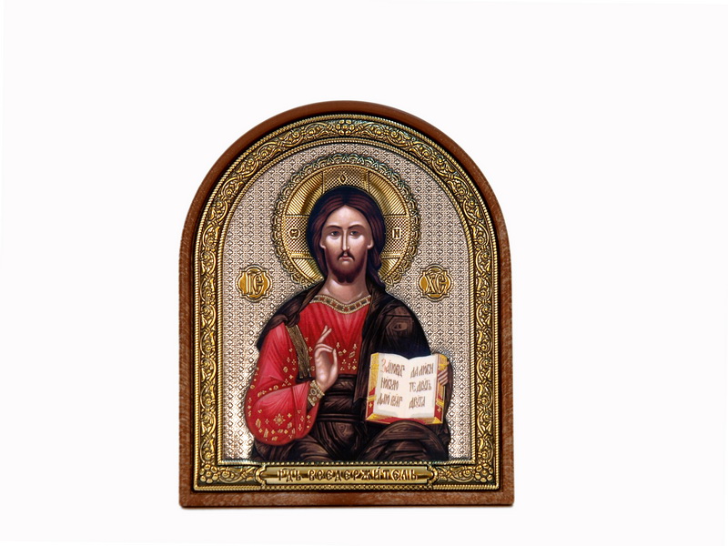 Jesus Christ Blessing - Arch, Painted Print, Textured Plastic, Uncovered, Unencrusted 3.54x110mm