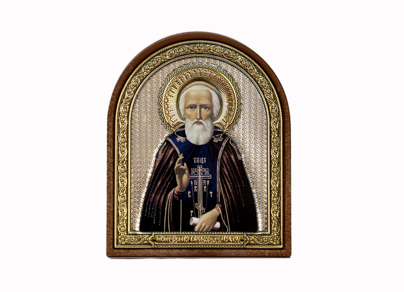 St. Sergius Of Radonezh - Arch, Painted Print, Textured Plastic, Uncovered, Unencrusted 3.54x110mm