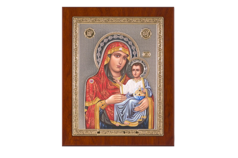 Theotokos the Jerusalemite - Rectangular, Painted Print, Solid Wood, Uncovered, Unencrusted 5.71x176mm