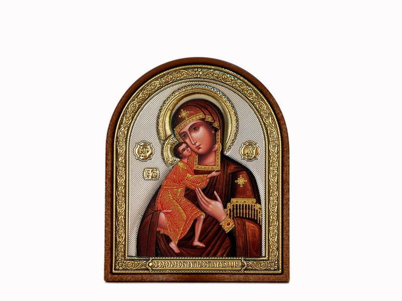 Virgin Mary Fedorovskaya - Arch, Painted Print, Textured Plastic, Uncovered, Unencrusted 1.85x63mm