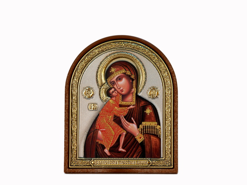 Virgin Mary Fedorovskaya - Arch, Painted Print, Textured Plastic, Uncovered, Unencrusted 1.85x63mm
