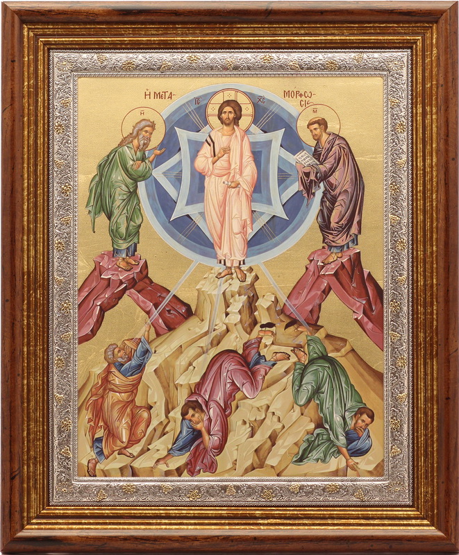 Transfiguration of Our Lord - Rectangular, Painted Print, Solid Wood, Under Glass, Unencrusted 11.54x240mm